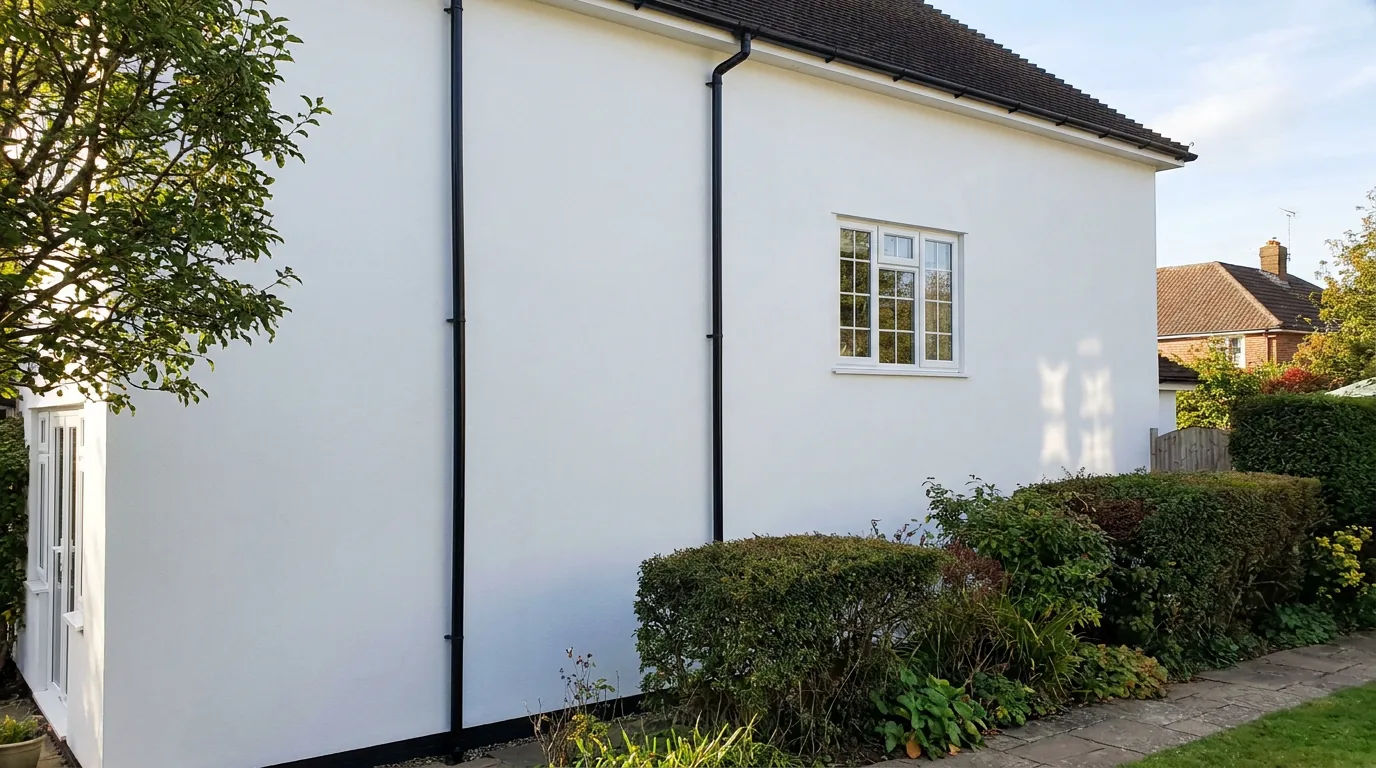 Render wall after soft washing
