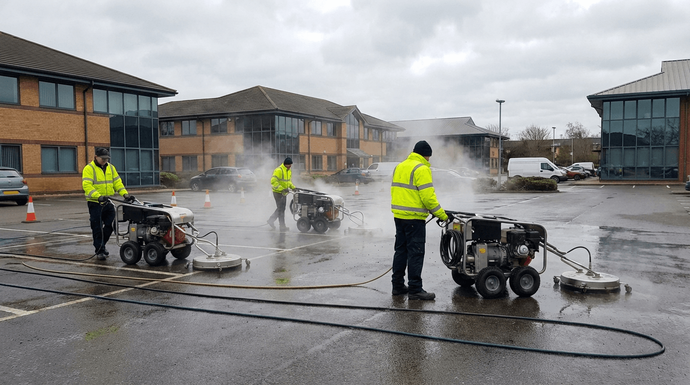 Commercial pressure washing services in Surrey