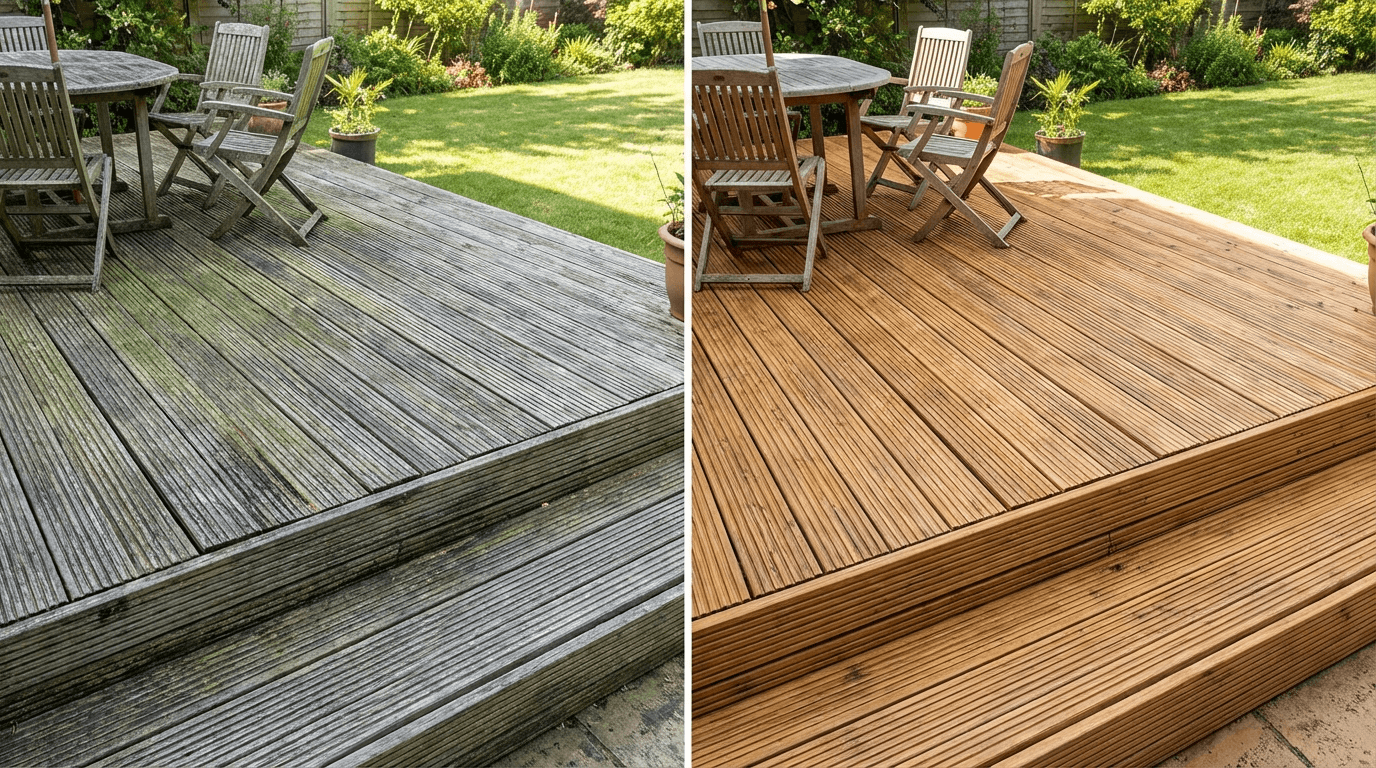 Decking cleaning and restoration in Surrey
